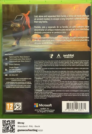Stray Xbox Series X, PAL box back