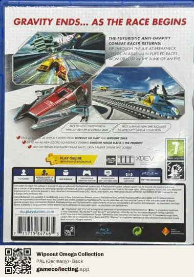 Wipeout Omega Collection PlayStation 4, Germany box back