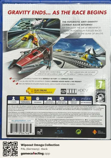 Wipeout Omega Collection PlayStation 4, Germany box back