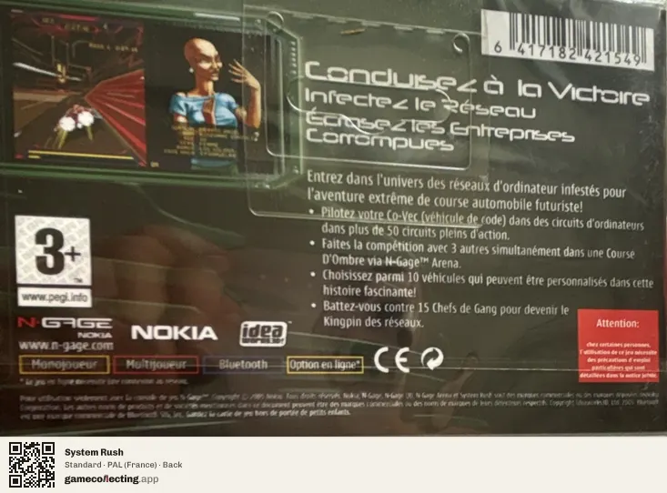 System Rush Nokia N-Gage, France box back
