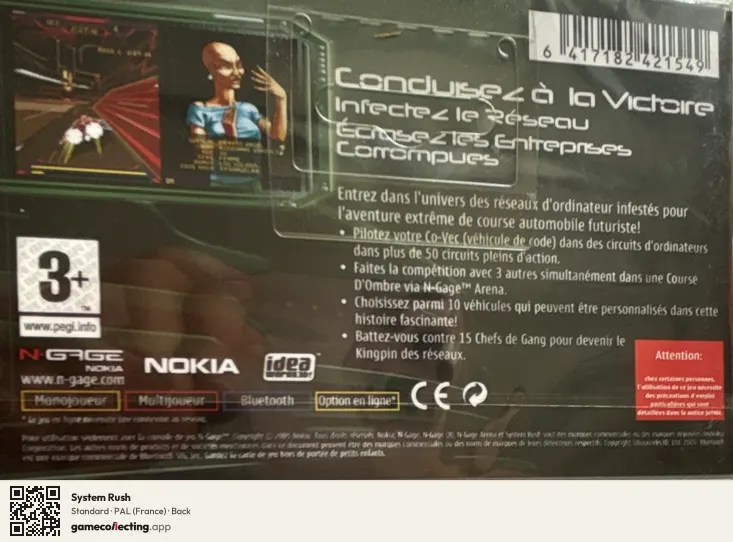 System Rush Nokia N-Gage, France box back