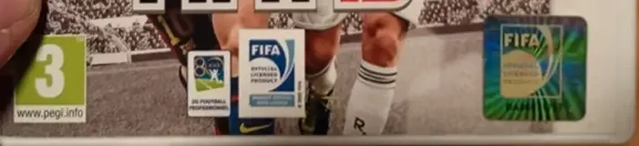 FIFA 13, the PEGI square on its front