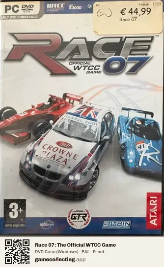 Race 07: The Official WTCC Game Computer, PAL box front