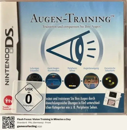 Flash Focus: Vision Training in Minutes a Day Nintendo DS, Germany box front