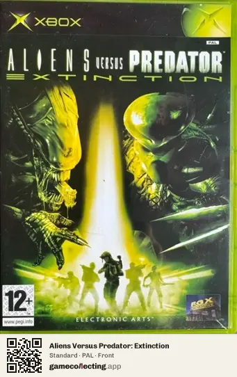 Aliens Versus Predator: Extinction Xbox, PAL box front