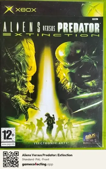 Aliens Versus Predator: Extinction Xbox, PAL box front
