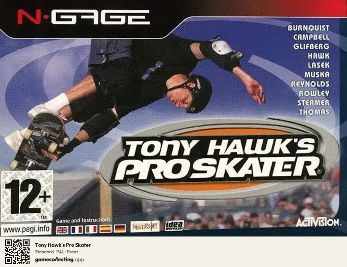 Tony Hawk's Pro Skater Nokia N-Gage, PAL box front
