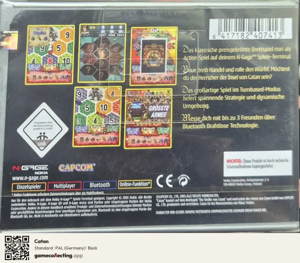 Catan Nokia N-Gage, Germany box back
