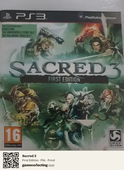 Sacred 3 PlayStation 3, PAL box front