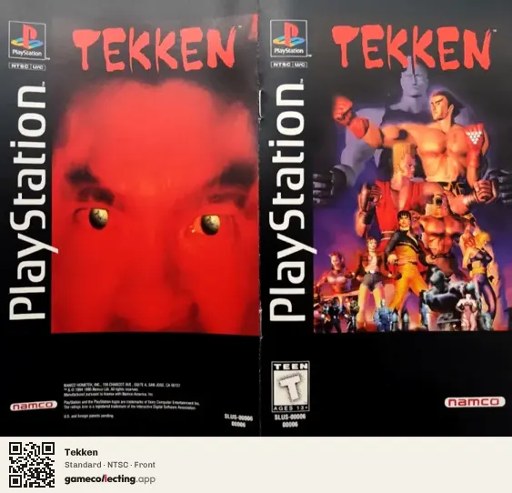 Tekken PlayStation, NTSC box front