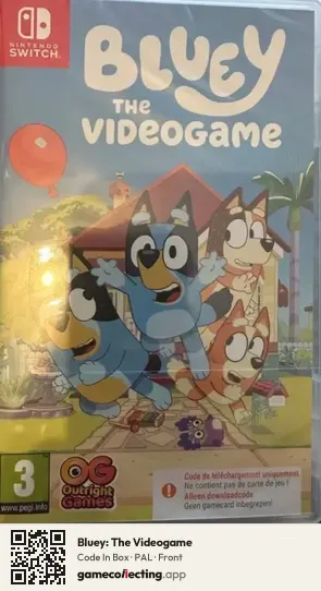 Bluey: The Videogame Nintendo Switch, PAL box front