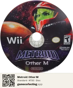 Metroid: Other M Nintendo Wii, NTSC disc