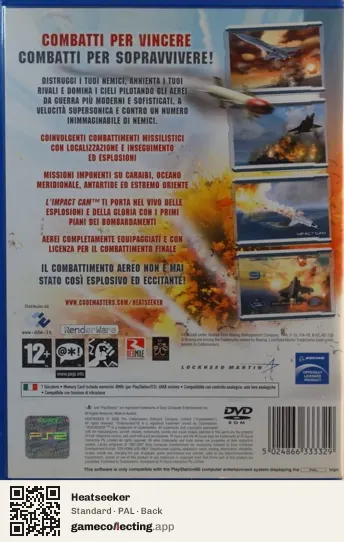 Heatseeker PlayStation 2, PAL box back