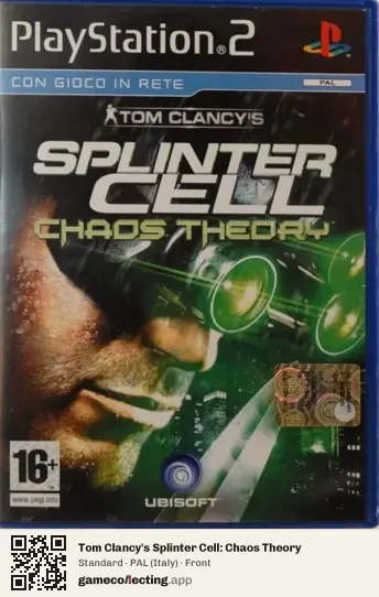 Tom Clancy's Splinter Cell: Chaos Theory PlayStation 2, Italy box front