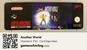 Another World Super Nintendo Entertainment System, PAL cartridge label
