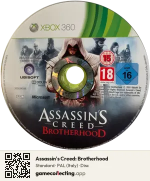 Assassin's Creed: Brotherhood Xbox 360, PAL disc