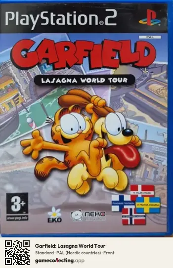 Garfield: Lasagna World Tour PlayStation 2, Nordic countries box front