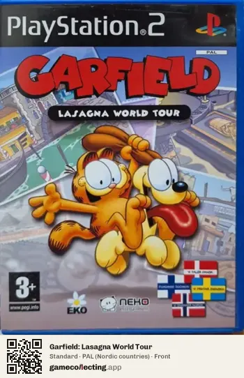 Garfield: Lasagna World Tour PlayStation 2, Nordic countries box front