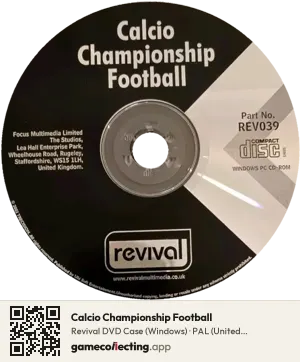 Calcio Championship Football Computer, PAL disc