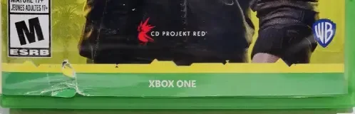 Cyberpunk 2077, the ESRB box on its front