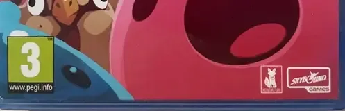 Slime Rancher, the PEGI square on its front