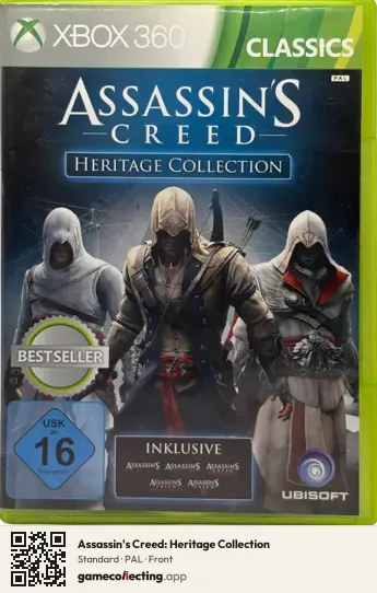 Assassin's Creed: Heritage Collection Xbox 360, PAL box front