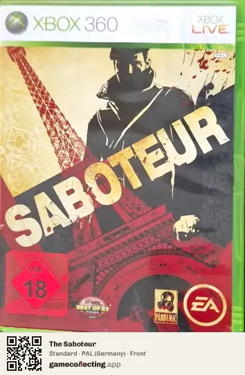 The Saboteur Xbox 360, Germany box front