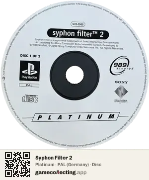 Syphon Filter 2 PlayStation, PAL disc