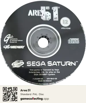 Area 51 Sega Saturn, PAL disc