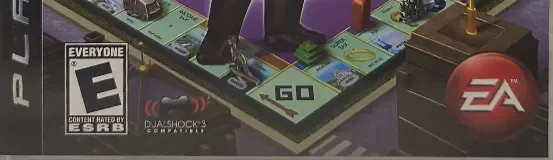 Monopoly, the ESRB box on its front