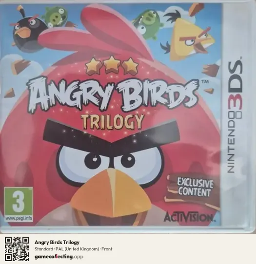 Angry Birds Trilogy Nintendo 3DS, United Kingdom box front