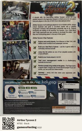 Airline Tycoon 2 Computer, NTSC box back