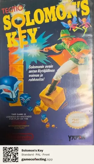 Solomon's Key Nintendo Entertainment System, PAL box front