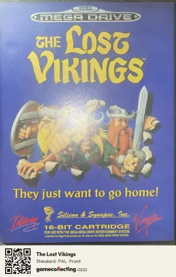 The Lost Vikings Sega Mega Drive / Genesis, PAL box front