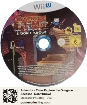 Adventure Time: Explore the Dungeon Because I Don't Know! Nintendo Wii U, PAL disc