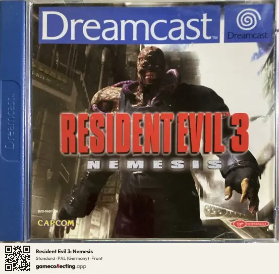 Resident Evil 3: Nemesis Sega Dreamcast, Germany box front