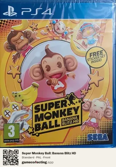 Super Monkey Ball: Banana Blitz HD PlayStation 4, PAL box front