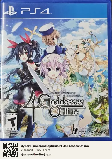 Cyberdimension Neptunia: 4 Goddesses Online PlayStation 4, NTSC box front