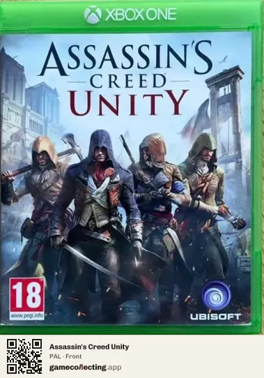 Assassin's Creed Unity Xbox One, PAL box front