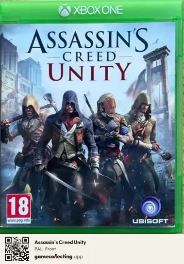 Assassin's Creed Unity Xbox One, PAL box front