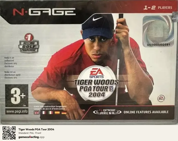 Tiger Woods PGA Tour 2004 Nokia N-Gage, PAL box front