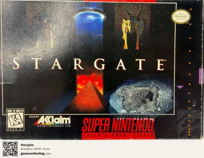Stargate Super Nintendo Entertainment System, NTSC box front
