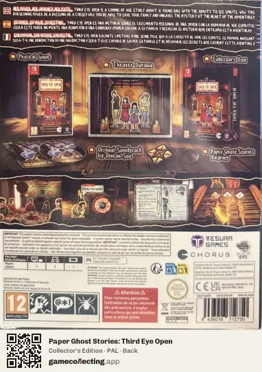 Paper Ghost Stories: Third Eye Open Nintendo Switch, PAL box back