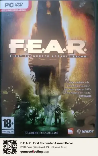 F.E.A.R.: First Encounter Assault Recon Computer, Spain box front