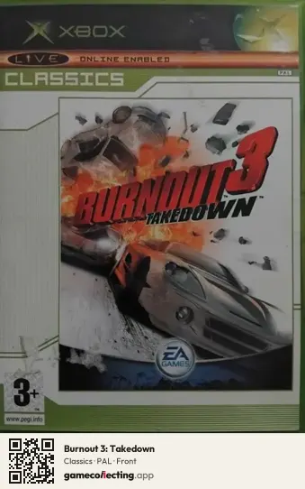 Burnout 3: Takedown Xbox, PAL box front