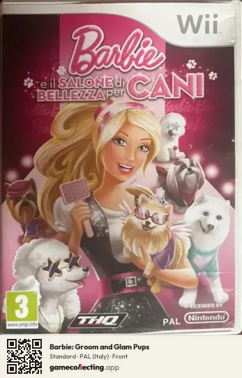 Barbie: Groom and Glam Pups Nintendo Wii, Italy box front