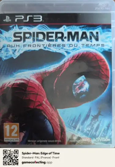 Spider-Man: Edge of Time PlayStation 3, France box front