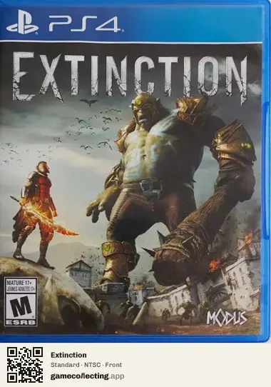 Extinction PlayStation 4, NTSC box front