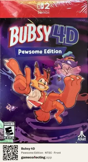Bubsy 4D Nintendo Switch 2, NTSC box front