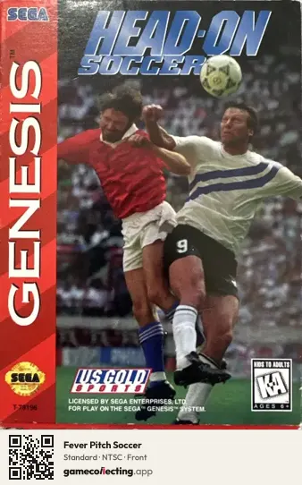 Fever Pitch Soccer Sega Mega Drive / Genesis, NTSC box front